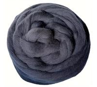 Needle Felting Wool Needle Felting Blended Roving 100g Wool Hand Dyed Mixed Natural(Dary Gray)