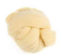 Needle Felting Wool Roving, Soft Cream Coloured Hand Felting Fibre for Beginners and Experts, 55g 2-2.2m Long Wool Yarn for DIY Crafts, Sculpting, Embellishments and Home Décor Projects