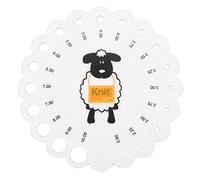 Needle Gauge Knit Gauge Quilting Ruler Plastic Round Measuring Tool with Clear Scale Cartoon Pattern for DIY Sewing Crafting and Knitting Projects