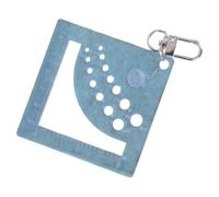 Needle Gauge Measureament Tool with Keychain Clip Hook, A | Knitting Needle Measureament Tool with Keychain Clip Hook, Square Knitting Tool for Yarns Measuring