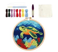 Needle Kit, Punch Embroidery Kit, Motif Punch Embroidery Kit | Arts and Crafts Set, Beginner Creating Supplies, Decorations