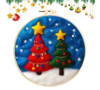 Needle Point Kits Adults Beginner | Creative Wool Needle Felting Kit Christmas Handmade Kit Arts and Crafts, Needle Felting Kits with Picture Frame, Foam Pad and Felt Cloth for Friends Family
