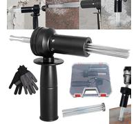 Needle Scaler, Alloy Steel Needles Scaler Attachment with SDS Shank and Replacement Steel Pins Electric Needle Scalers Adapter with Storage Box and Gloves for Paint Rust Dirt
