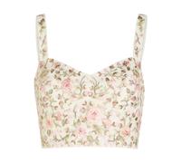 Needle & Thread Eden Rose Floral-embroidered Tulle Crop top - White - 12 (UK12 / M)