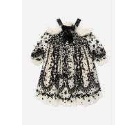 Needle & Thread Girls Adeline Off-Shoulder Dress in Black - Black - 8 Yrs