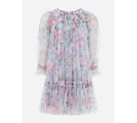 Needle & Thread Girls Camille's Garden Long Sleeve Dress in Blue - Blue - 6 Yrs