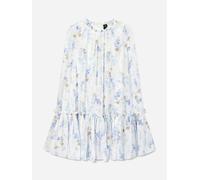 Needle & Thread Girls Ophelia Ditsy Chiffon Cape Dress in White - White - 3 Yrs