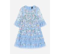 Needle & Thread Girls Tulle Sequin Bloom Dress in Blue - Blue - 5 Yrs