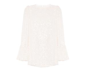 Needle & Thread Raindrop sequinned blouse - Neutrals S