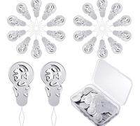 Needle Threaders-200 Pack Premium Hand Sewing & Machine Needle Threader Kit with Durable Aluminum Construction, Aluminum Mini Needle Threader, DIY Needlework Sewing Tools