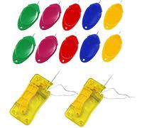 Needle Threaders for Hand Sewing, 2 Pcs Automatic Needle Threader with 24 Pcs Plastic Simple Needle Threader Yarn Embroidery Floss Sewing Accessories