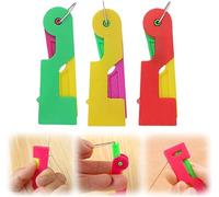Needle Threaders Hand Sewing, 2025 Upgrade Automatic Threading Aid Needle Threader, Sewing Accessories Plastic DIY Needle Threader Tool, Needle Threader for Hand Sewing Machine (3PCS)