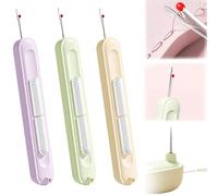 Needle Threaders, Seam Ripper, 3Pcs 2 in 1 Needle Threader Seam Ripper Tool, Sewing Accessories, Portable Unpicker Sewing Tool, Stretchable Plug-in Sewing Needle Threader