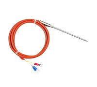 Needle Tip Temperature Sensor Probe PT100 PT1000 RTD Insertion Platinum Resistance Silicone Cable for Meat Soil Fruit(PT1000 Type with 2m)