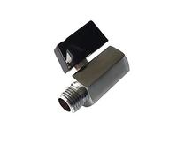 Needle Valve 2pcs Chrome Plated 3/8 Inch BSP Male to Female Brass Mini Ball Valve BV1-3/8