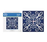 Needleart World - Diamond Dotz - DD1.003 - Diamond Embroidery Facet Art Kit ~ White On Blue