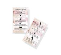 Needleless Lip Filler Aftercare Instructions Card | 50 Pack | Physical Printed 2x3.5” inches Business Card Size | Needlesless Lip Filler Pink with Photo Design