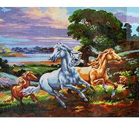 Needlepoint Collection D'Art 11516 20" x 24" Painted Canvas Horse Tapestry