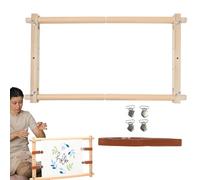 Needlepoint Embroidery Frame - Wooden Adjustable Hoop for Sewing, stitchs and Tapestry | Craft Frame with Clear Instructions, Wooden Frame for Batik and Needlework Projects, 84.5x30.5cm