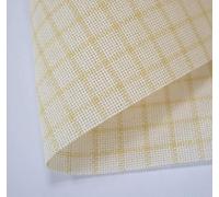 Needlepoint Fabric 25 Count - 100% Cotton - Beige - 12" x 16" - 25 Count Fabric with Helping Grid for Needlework & Crafts