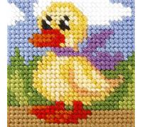 Needlepoint Kit: My First Embroidery: Mini: Duck 10.5 x 10.5cm or 4 x 4in.