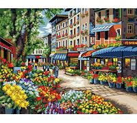 Needlepoint kit, Tapestry Needlepoint kit, Half Cross Stitch, Tapestry Cross Stitch Stamped Hand Embroidery Hoop Cross Stitch Kits DIY Cross 40x50cm cod.0003