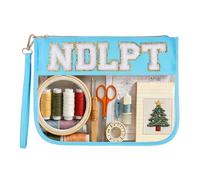 Needlepoint Project Bag Sewing Gifts Embroidery Sewing Bag Craft Storage Organizer NDLPT Clear Zip Pouch Bag