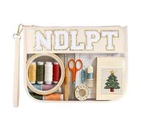 Needlepoint Project Bag Sewing Gifts Embroidery Sewing Bag Craft Storage Organizer NDLPT Clear Zip Pouch Bag