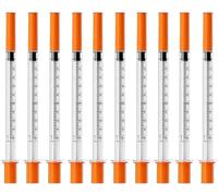 Needles For Injections,1 Ml Syringe With Needle,Hypodermic Syringe,12 Pack Individually Packed-Precision Multiple Uses Distribution Measuring Tools, 30gx8mm Plastic Multi-Purpose Measuring Tools