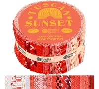 Needles Quilt Studio - 2.5" Precut 40 Fabric Strip Bundle (Tuscan Sunset) | Cotton Strips Bundles for Quilting - Jelly Rolls for Quilting Assortment Fabrics Quilters & Sewing Precuts Cloth for Quilts