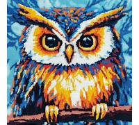 Needlework Cushion Kit, Animal owl DIY Embroidery Cross Stitch Cushion Kits 45X45cm Stitched Pillow Cover 11ct Decoration Embroidery Pillow Case