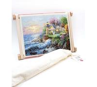 Needlework Frame, Embroidery Frame with Clips, Cross Stitch Frame, Tapestry Frame, Stitching Frame (40 x 56 cm)