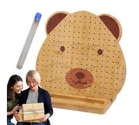Needlework Shaping Board - Wooden Bear Shape Craft Tool - Knitting and Crochet Blocker Accessory | For Knitting Machines Mothers Wives Beginners Profe