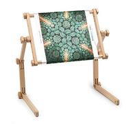Needlework Table and Lap Hands-Free Stand with Adjustable Frame Made of Organic Beech Wood Tapestry Cross Stitch Embroidery Frame Holder (35х48 cm (13.7" x 18.8"))