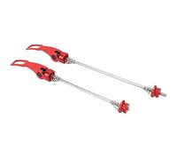 needlid Shaft Quick Release, Quick Release Skewers CNC Machining Aluminum Alloy Anti-corrosion Anodic Staining for Disc Brake Red pair (100/135mm disc brake open gear)