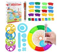 needlid Spirograph Design Set, Multicolored Professional Plastic Kids Art Painting Tool Durable for Kids for Painting for Drawing