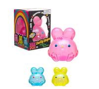 NeeDoh Jelly Hops | Scented Bunny Squishy Toys for Kids & Adults | Solid Squish Animal Shape Sensory Toy | Stress Relief Glitter Squishes | Novelty Gifts for Easter Baskets | Small Fidgets for Age 3+