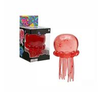 NeeDoh Wiggly Sparkle TPR Jellyfish, Pink Squishy Fidget Squeeze Ball, Soft Material for Tension Relief, Portable Calming Animal Toy Adults Kids Travel Desk Nee Doh