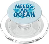 Needs An Ocean, blue, water, waves PopSockets PopGrip for MagSafe