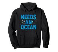 Needs An Ocean, pretty, water, waves Pullover Hoodie