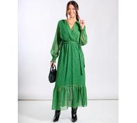Needs No Label Green Animal Chiffon Maxi Dress - 6