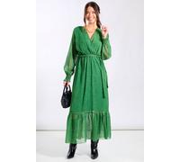 Needs No Label Green Animal Chiffon Maxi Dress Green 8
