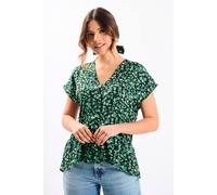 Needs No Label Green Animal Tiered Hem Top Green 12