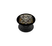 Needs Oil And Tape Angry Owl Mechanic Graphic Old Parts PopSockets Adhesive PopGrip