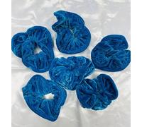 Needs & Wants® 6 Pack of Plain Velvet Scrunchie Bobble Hair Tie Hair Band Ponytail Holder Hair Styling Accessory (6, SKY BLUE)