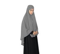 Needs & Wants® ADULTS EXTRA LONG MUSLIM PRAYER JERSEY PULLOVER HIJAB BURKHA MAKNA KHIMAR SCARF (Light Grey)
