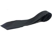 Needs & Wants® Clip On Tie Black Polyester Thinly Self Striped Doorman Bouncer Security Wedding Solid Uniform Black Ties For Men for Wedding Funeral Formal Business Tie Graduation School Uniforms