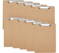 Needs & Wants® Clipboard A4 Wooden Brown Hard Clipboard with Secure Hold and Concealed Hanging Hole for Office School Warehouse Supplies Notes Drawing