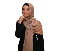 Needs & Wants®JERSEY SCARF Shawl Wrap Hijab Stretchy Big Large Plain Maxi Many Colours (BROWN)