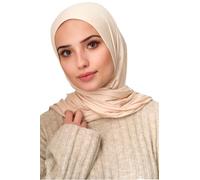 Needs & Wants®JERSEY SCARF Shawl Wrap Hijab Stretchy Big Large Plain Maxi Many Colours (CREAM)